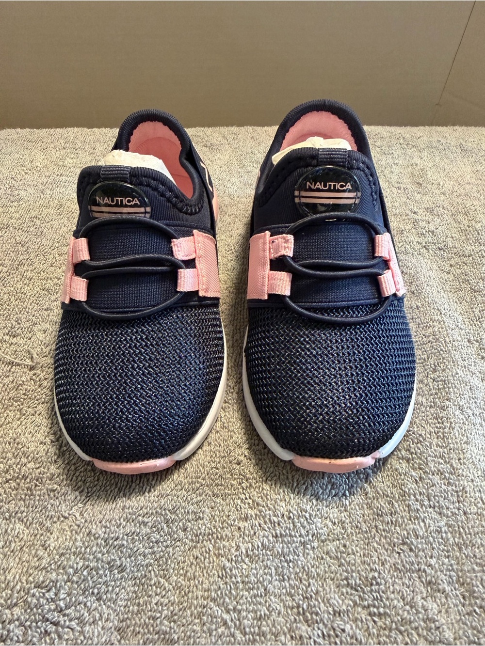 Nautica Neave Toddler Girls Navy Metallic/Peony Sneakers Size 7 NWT
